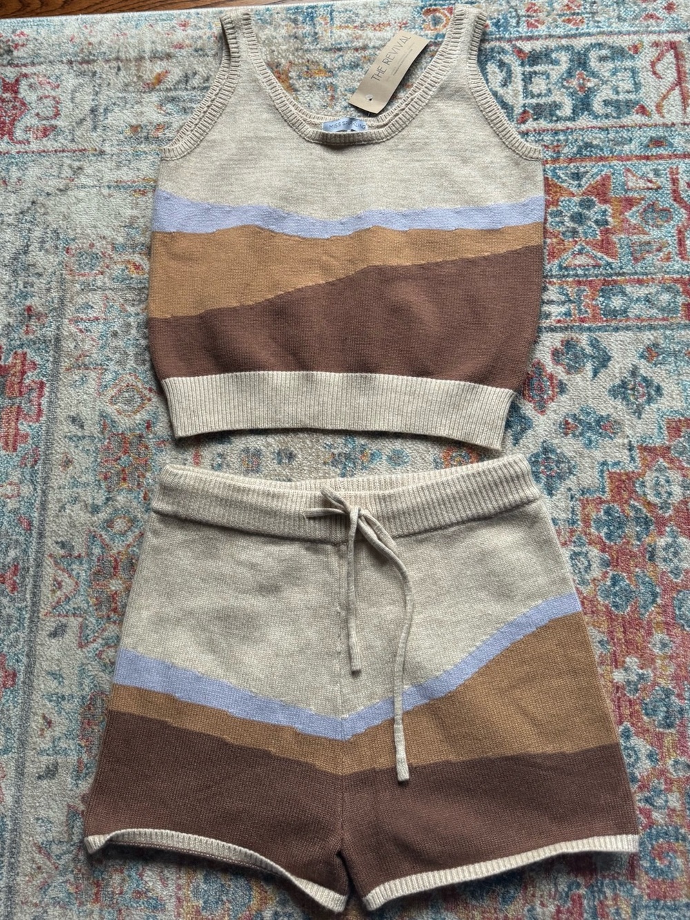 The Revival desert-landscape sweater knit loungewear set